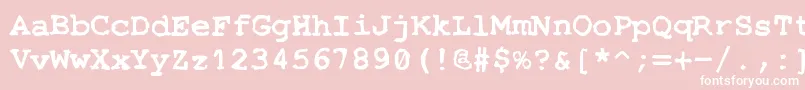 フォントStempel – ピンクの背景に白い文字