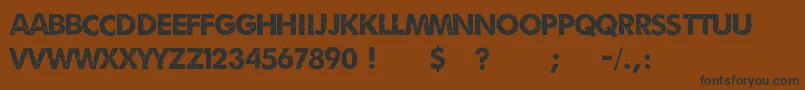 Umbrage2-Schriftart – Schwarze Schriften auf braunem Hintergrund