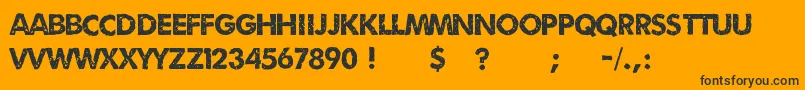 Umbrage2 Font – Black Fonts on Orange Background