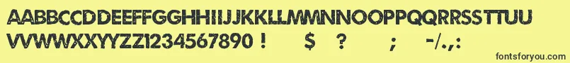 Umbrage2 Font – Black Fonts on Yellow Background