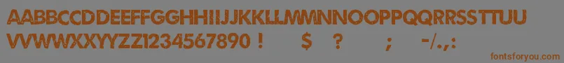 Umbrage2-Schriftart – Braune Schriften auf grauem Hintergrund