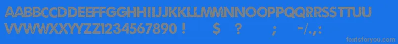 Umbrage2-Schriftart – Graue Schriften auf blauem Hintergrund