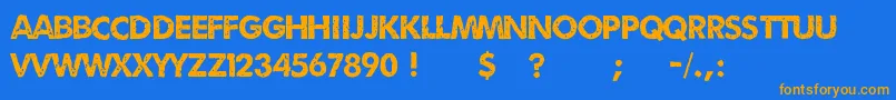 Umbrage2 Font – Orange Fonts on Blue Background