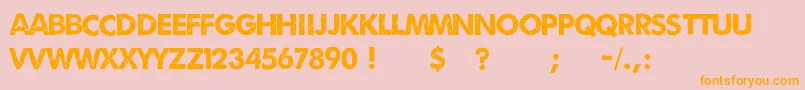 Umbrage2 Font – Orange Fonts on Pink Background