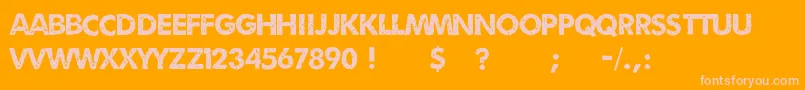 Umbrage2-fontti – vaaleanpunaiset fontit oranssilla taustalla