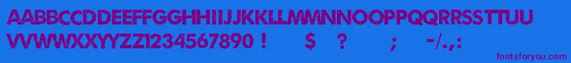Czcionka Umbrage2 – fioletowe czcionki na niebieskim tle
