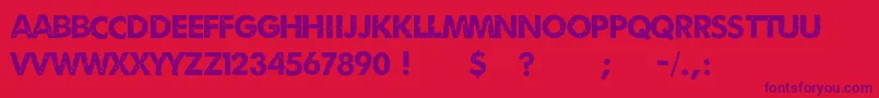 Czcionka Umbrage2 – fioletowe czcionki na czerwonym tle