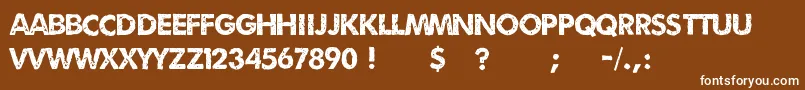 Umbrage2 Font – White Fonts on Brown Background