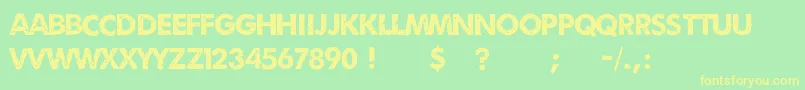 Umbrage2 Font – Yellow Fonts on Green Background