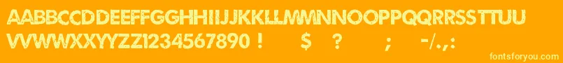 Czcionka Umbrage2 – żółte czcionki na pomarańczowym tle