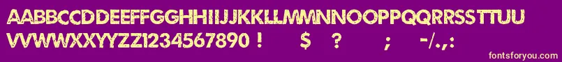 Umbrage2 Font – Yellow Fonts on Purple Background