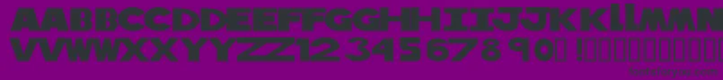 フォントTributeToNova – 紫の背景に黒い文字