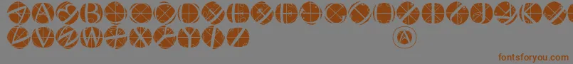 Rodaubuttonsinverse Font – Brown Fonts on Gray Background