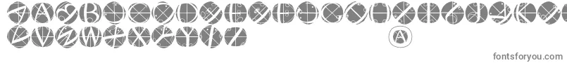 Rodaubuttonsinverse-fontti – harmaat kirjasimet valkoisella taustalla