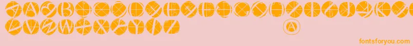 Rodaubuttonsinverse Font – Orange Fonts on Pink Background