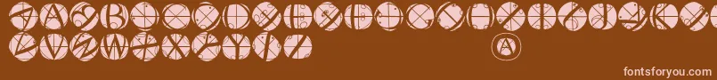 Rodaubuttonsinverse Font – Pink Fonts on Brown Background