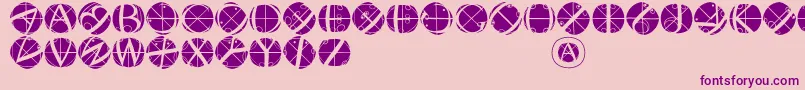 Rodaubuttonsinverse Font – Purple Fonts on Pink Background