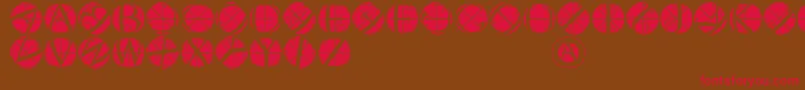 Rodaubuttonsinverse Font – Red Fonts on Brown Background