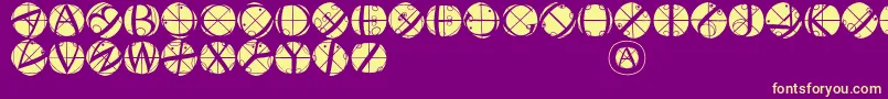 Police Rodaubuttonsinverse – polices jaunes sur fond violet