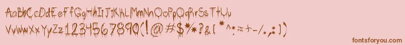 Bpshsfont Font – Brown Fonts on Pink Background