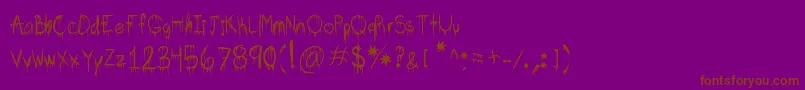 Bpshsfont Font – Brown Fonts on Purple Background