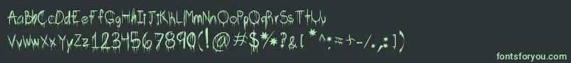 フォントBpshsfont – 黒い背景に緑の文字