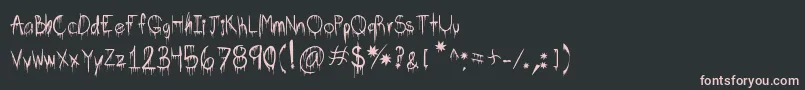 Bpshsfont Font – Pink Fonts on Black Background