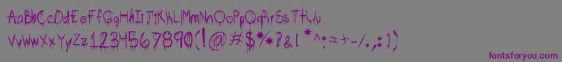 Bpshsfont Font – Purple Fonts on Gray Background