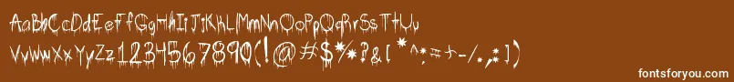 Bpshsfont-fontti – valkoiset fontit ruskealla taustalla