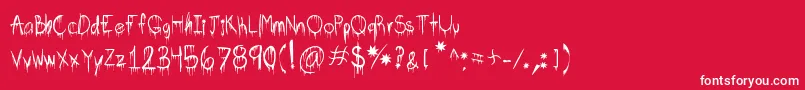 Bpshsfont Font – White Fonts on Red Background