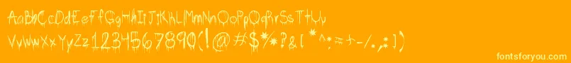 Bpshsfont Font – Yellow Fonts on Orange Background