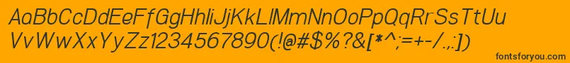 WoolworthBookitalic Font – Black Fonts on Orange Background