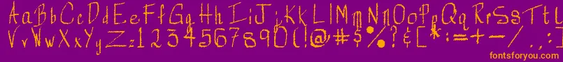 MechanicalRorschach Font – Orange Fonts on Purple Background