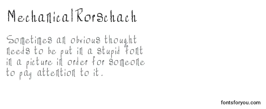 Schriftart MechanicalRorschach