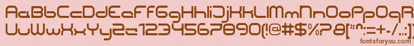 En savoir plus sur la police CentreforwardRegular Police CentreforwardRegular – polices brunes sur fond rose