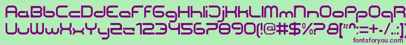 CentreforwardRegular Font – Purple Fonts on Green Background