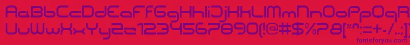 CentreforwardRegular Font – Purple Fonts on Red Background