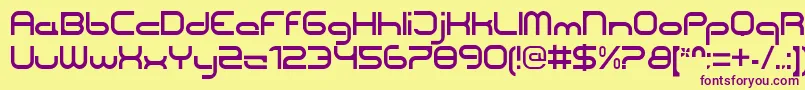 CentreforwardRegular Font – Purple Fonts on Yellow Background