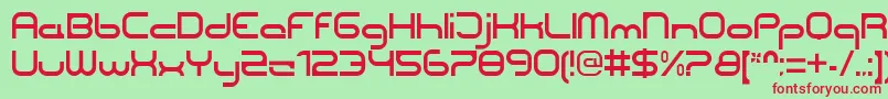 CentreforwardRegular Font – Red Fonts on Green Background