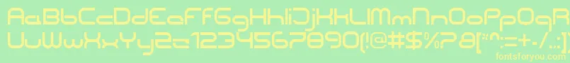 CentreforwardRegular Font – Yellow Fonts on Green Background