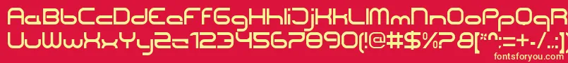 CentreforwardRegular Font – Yellow Fonts on Red Background
