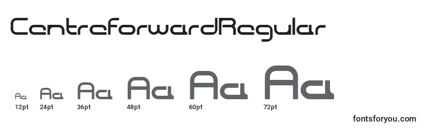 CentreforwardRegular Font Sizes