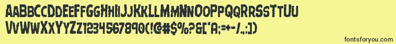 Terrorbabblecond Font – Black Fonts on Yellow Background