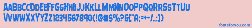 Terrorbabblecond Font – Blue Fonts on Pink Background