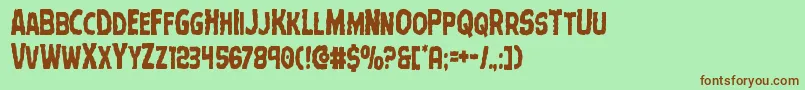 Terrorbabblecond Font – Brown Fonts on Green Background