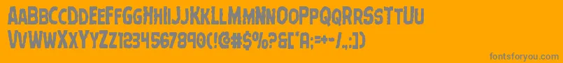 Terrorbabblecond Font – Gray Fonts on Orange Background