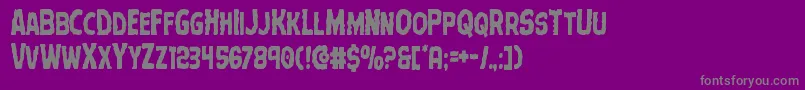 Terrorbabblecond Font – Gray Fonts on Purple Background