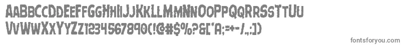 フォントTerrorbabblecond – 白い背景に灰色の文字