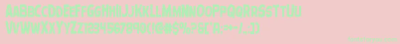 Terrorbabblecond Font – Green Fonts on Pink Background