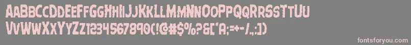 Terrorbabblecond Font – Pink Fonts on Gray Background